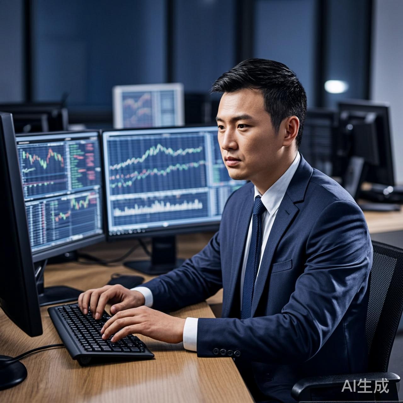 网络安全分析师监控音频波形频谱