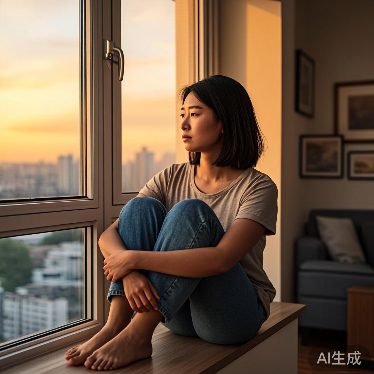 深夜独坐窗边
