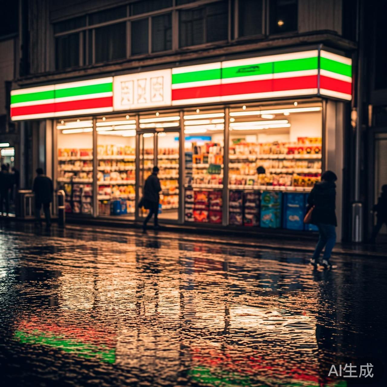 深夜便利店外的暖光