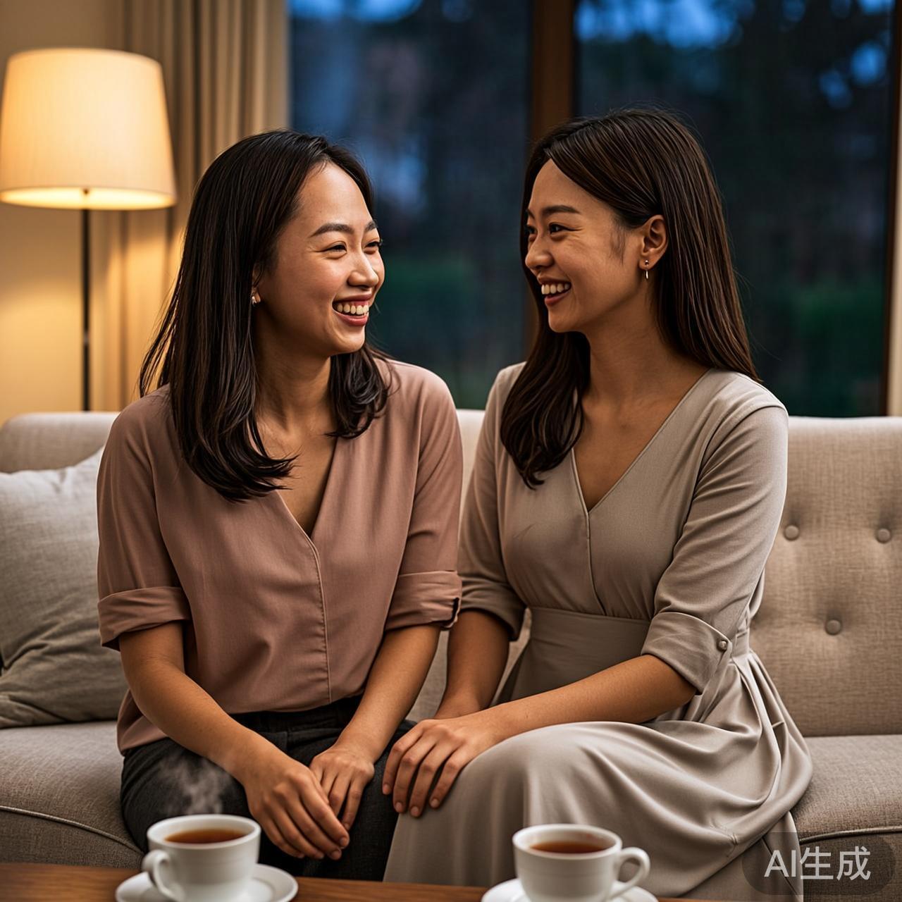 温馨的客厅聊天