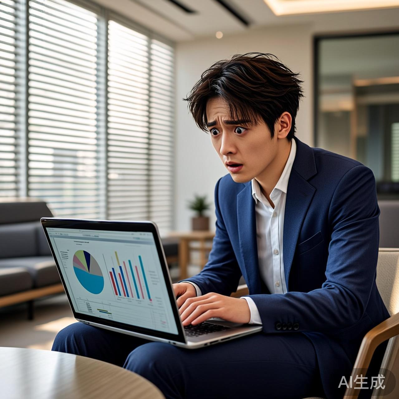 咨询顾问独自面对AI生成的分析报告