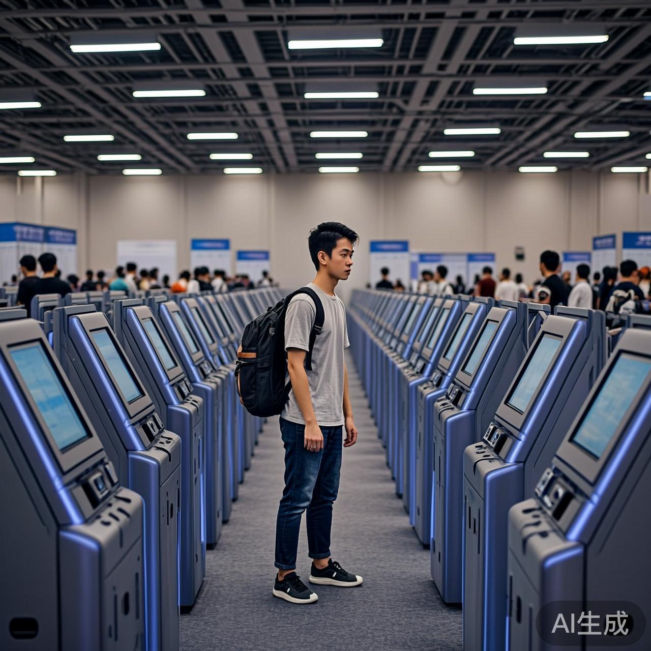 空荡荡的招聘会现场