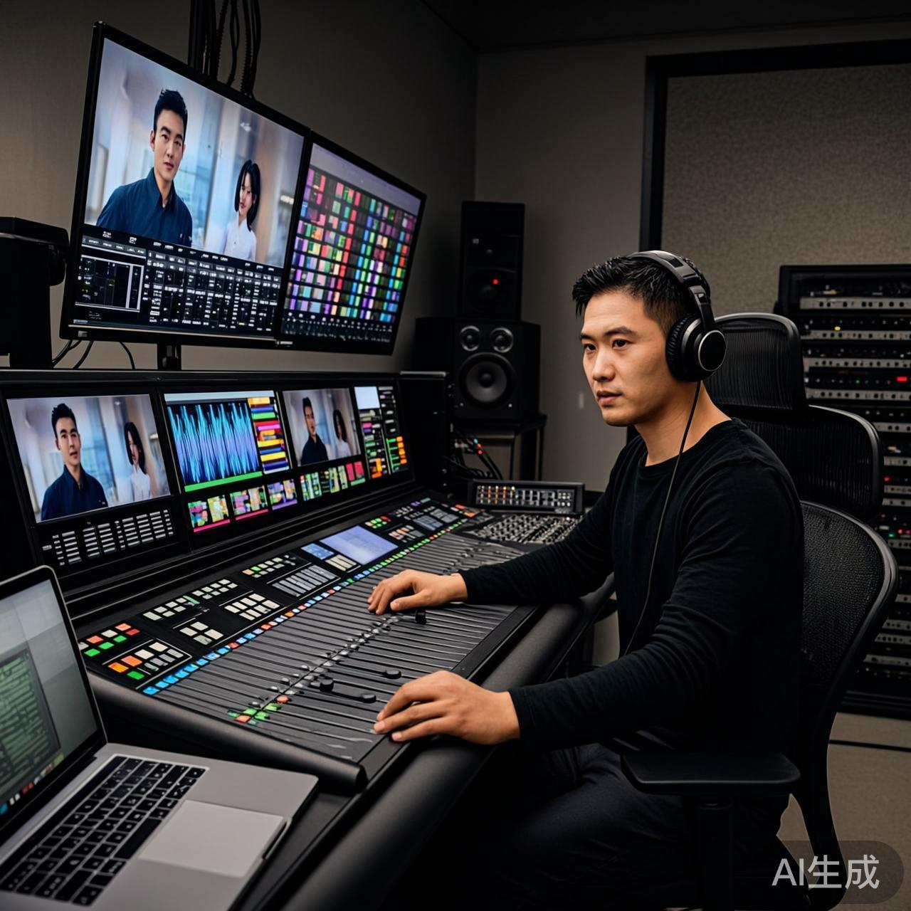 影视后期制作工作场景