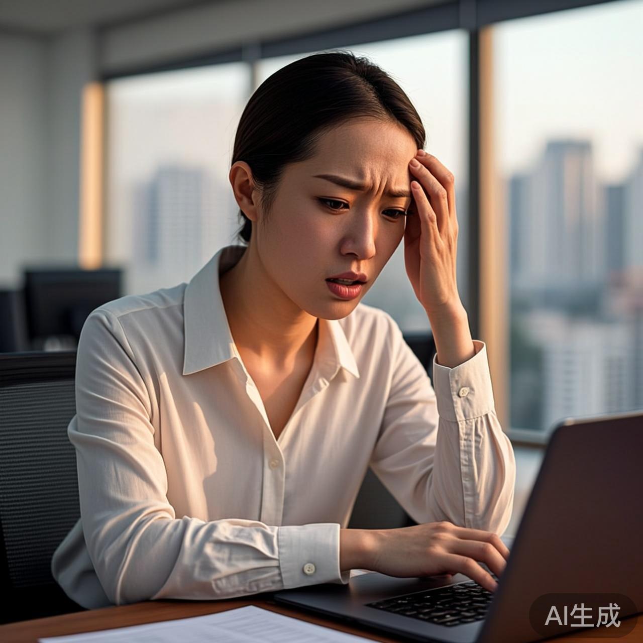 办公室里疲惫的人